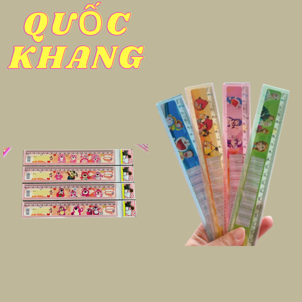 Thước kẻ 20 cm gấu dâu