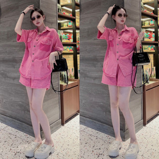 SET ÁO SƠ MI JEANS KÈM SHORT