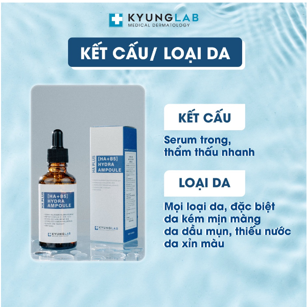 Serum HA B5 KYUNG LAB 50 ml chính hãng làm dịu da, giúp da căng bóng, chống lão hóa xóa nhăn