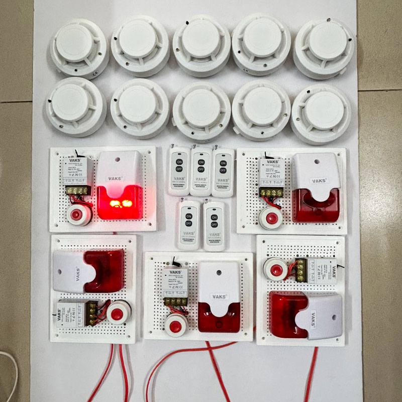 BÁO ĐỘNG PHÒNG CHÁY HỘ LIÊN GIA thông minh - MH5 - tích hợp đầu báo khói.