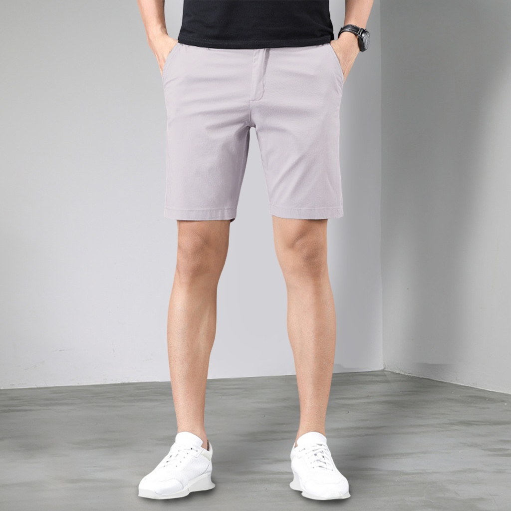 Quần Đùi Short Nam Kaki Vải Cotton Sẽ Mềm Mịn Sau Khi Giặt, Quần Short Kaki Nam Vicenzo Đứng Form Nhiều Màu Qskn02