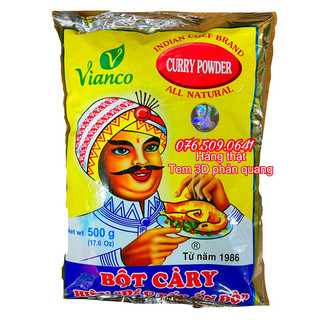 Bột cà ri nguyên chất Việt Ấn gói 500 gram tem QR code [Date mới]