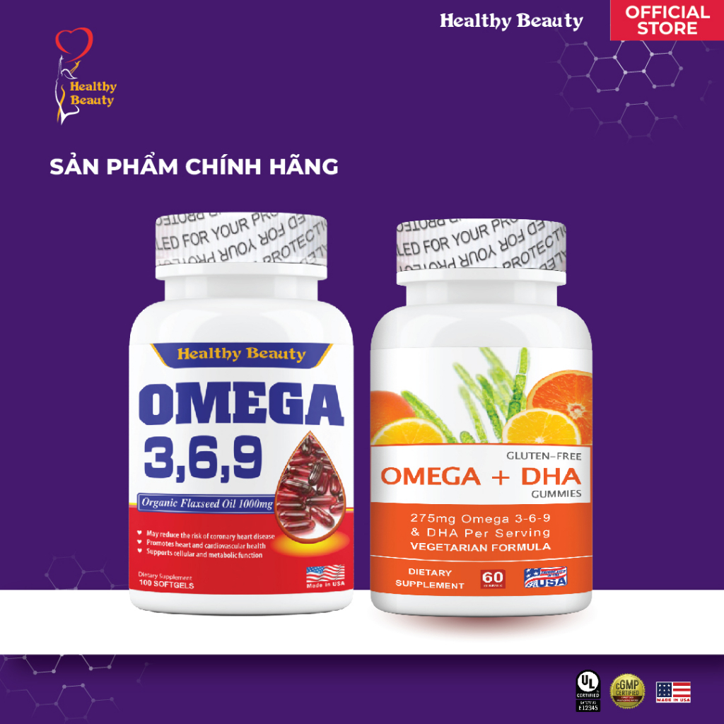 ComBo Bảo Vệ Hệ Tim Mạch - Mắt - Não Healthy Beauty Cho Cả Gia Đình