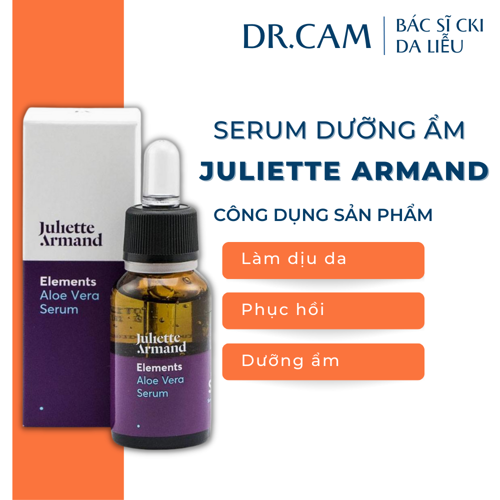 Serum Aloe Vera Juliette Armand Tinh chất lô hội dưỡng ẩm, làm dịu da 20ml - Dr.cam