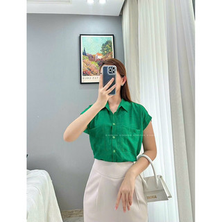 Áo sơ mi đũi túi ngực