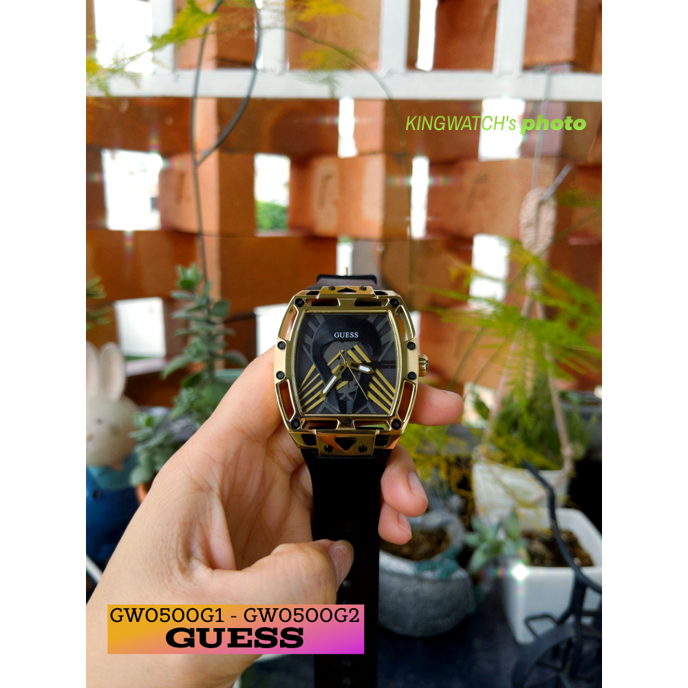 Đồng Hồ Nam Unisex Guess GW0500G1/G2 SKULL DIAL , Dây Cao Su, Size 44mm