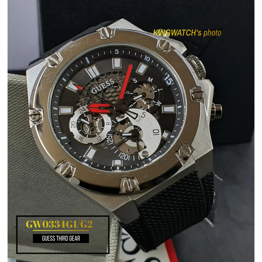 Đồng Hồ Nam Guess GW0334G1/G2/G3, Dây Cao Su, Size 46mm