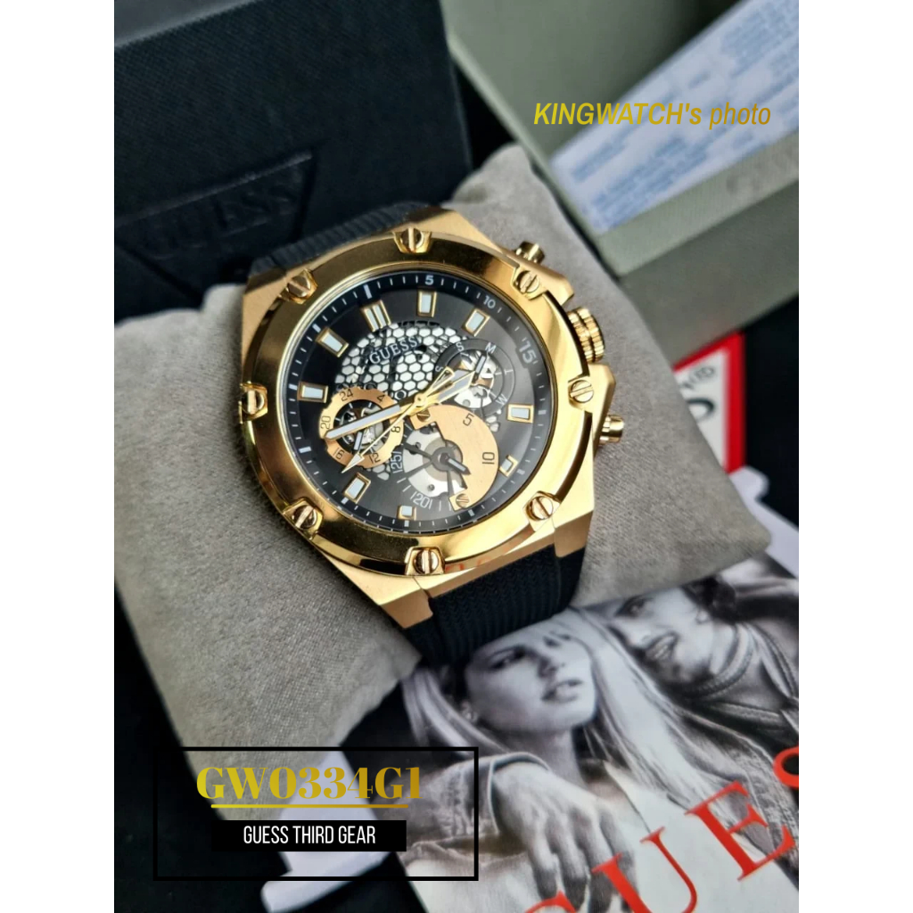 Đồng Hồ Nam Guess GW0334G1/G2/G3, Dây Cao Su, Size 46mm