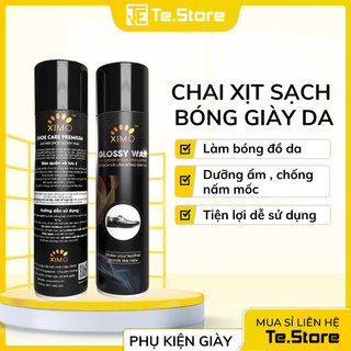 Chai xịt làm sạch và bóng giày da giúp dưỡng ẩm chống ẩm mốc túi ví áo ghế da XIMO Shoes Care Store 300ml