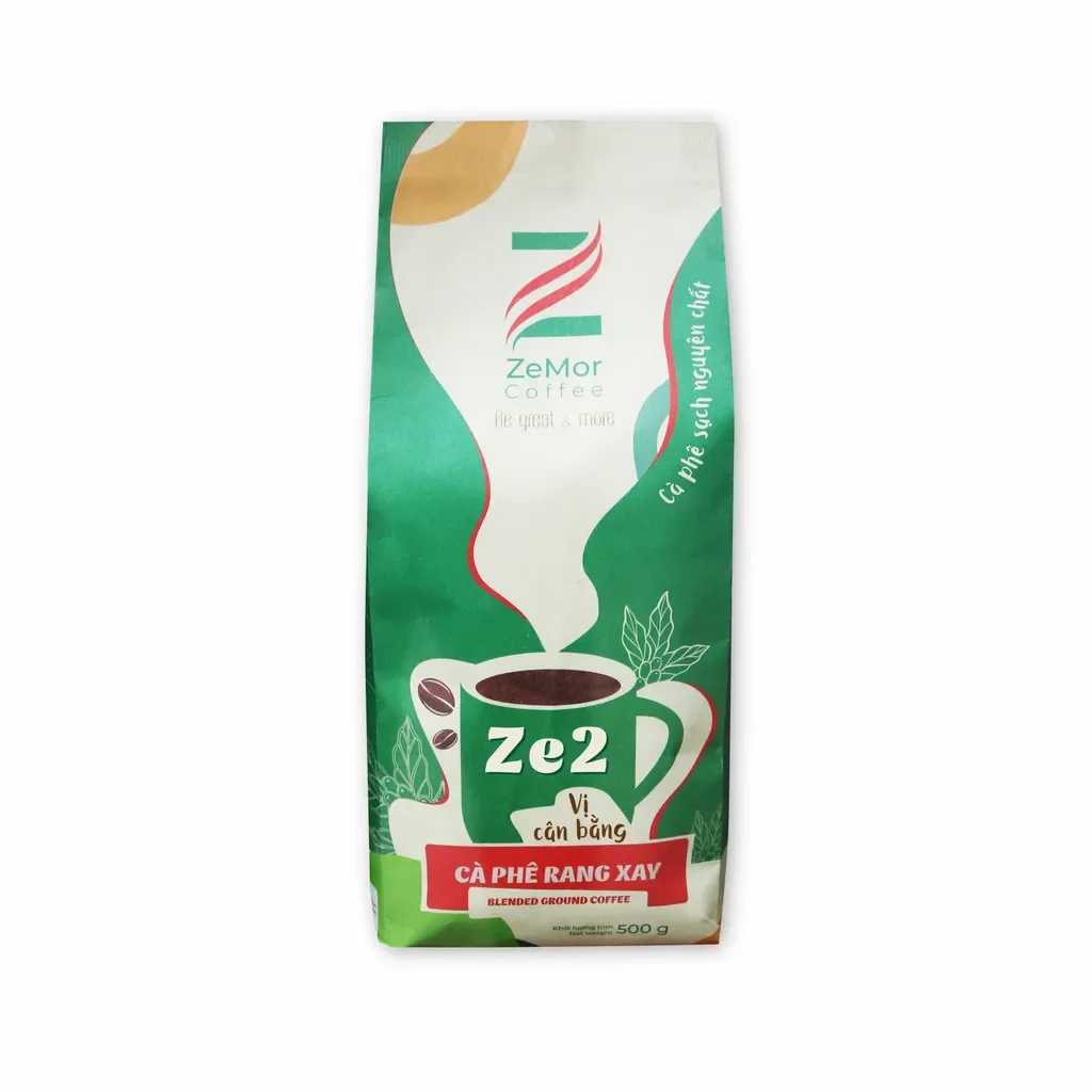 ZeMor Coffee - Cafe rang xay Ze2_500gr_Robusta-Culi-Arabica_Cafe nguyên chất 100%