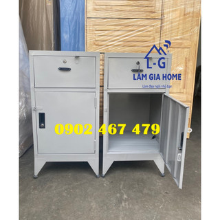 Tủ hồ sơ locker tĩnh điện mini xám 2 ngăn