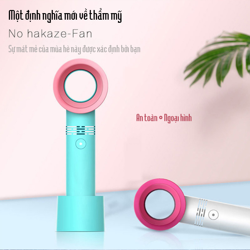 Quạt mini cầm tay không lá, sạc USB, di động và yên tĩnh, thích hợp cho trẻ em và ký túc xá sinh viên