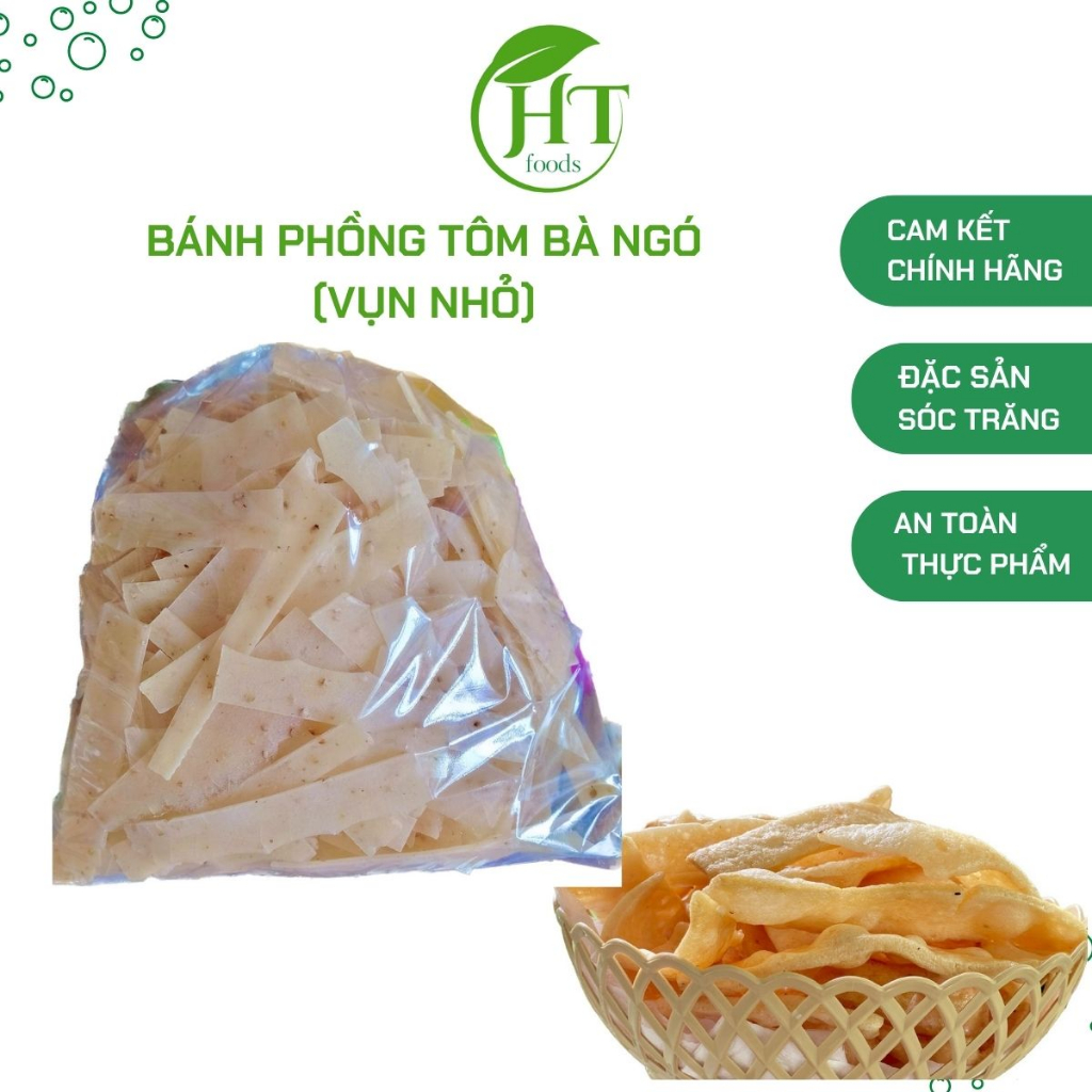 Bánh phồng tôm Bà Ngó, Vụn đặc biệt 500 gam, đặc sản Sóc Trăng