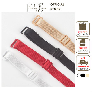D14 Cặp 2 Dây Áo Ngực KATHY BRA Co Dãn Trống Trượt Có Thể Điều Chỉnh Nhiều Màu Kích Thước Ngang 1cm