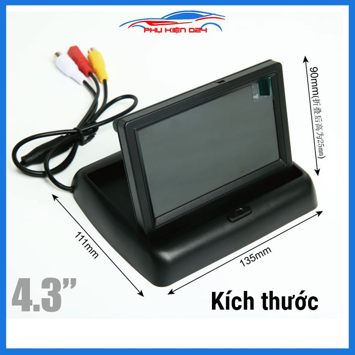 Màn hình camera lùi ô tô 2 đầu vào video màn hình full HD 4.3inch