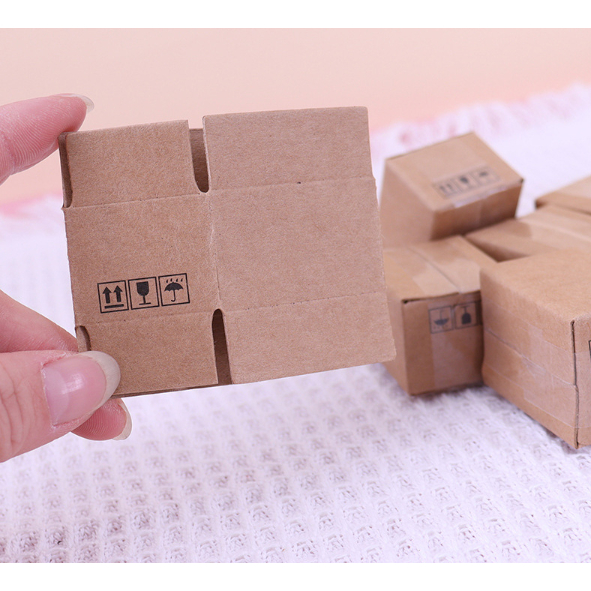 Mô hình hộp carton chuyển phát nhanh trang trí nhà búp bê, DIY