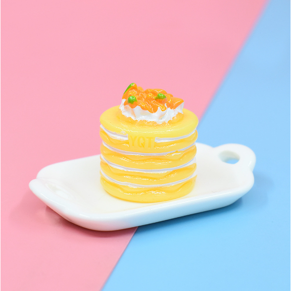 Mô hình bánh ngàn lớp sốt trái cây trang trí nhà búp bê, OB11, DIY