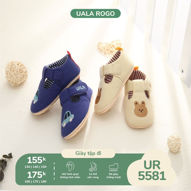 Dép tập đi Uala Rogo UR5520 cho bé gái mềm mại cao cấp