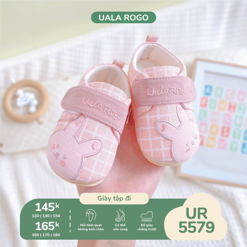 Dép tập đi Uala Rogo UR5520 cho bé gái mềm mại cao cấp