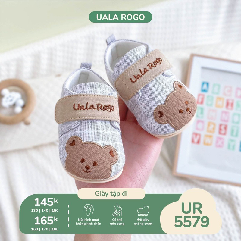 Dép tập đi Uala Rogo UR5520 cho bé gái mềm mại cao cấp