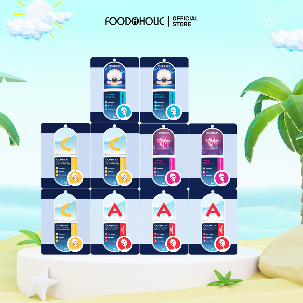 Combo 10 Mặt Nạ Dưỡng Chất Dưỡng Trắng Cho Da  23g x10
