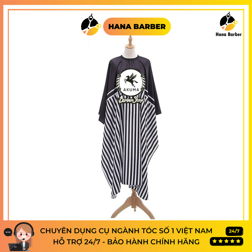 Áo choàng cắt tóc Barbershop AKUMA AC35