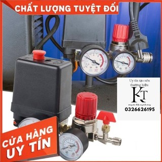 Bộ rơ le máy nén khí có đồng hồ và van khóa van xả điều áp