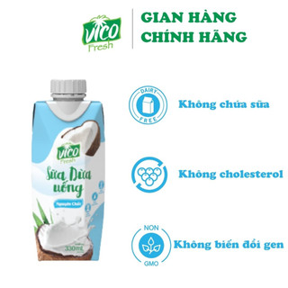 1 hộp sữa dừa uống nguyên chất vico fresh 330ml