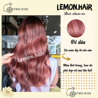 thuốc nhuộm tóc đỏ dâu + tặng kèm oxy trợ dưỡng - lemon.hair