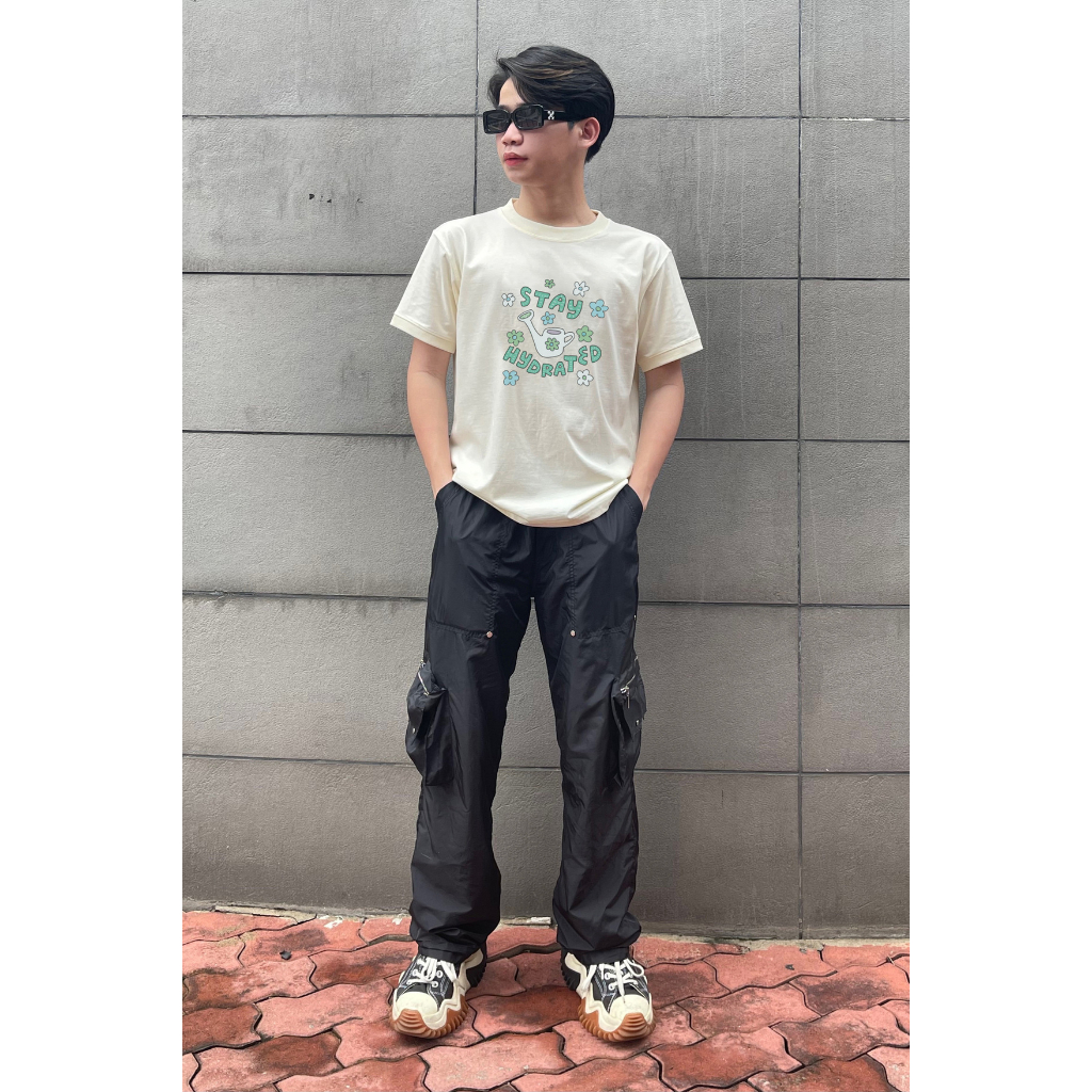 Áo thun Baby Tee STAY HYDRATED unisex phông Nam Nữ Local Brand Chính Hãng Midori M Studio