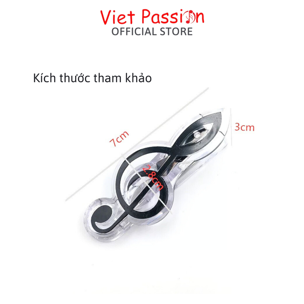 Kẹp giữ sách bản nhạc hình nốt nhạc, hình khóa sol, hình piano Viet Passion HCM