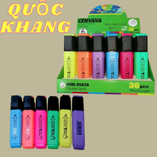 Bút Dạ Quang Mini 0502 CENVAVA 6 màu