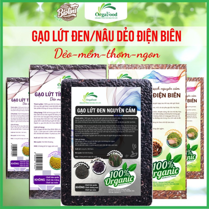 Gạo lứt đen, nâu dẻo ngon Điện Biên, ăn kiêng, giảm cân, đã kiểm nghiệm VSATTP 1KG
