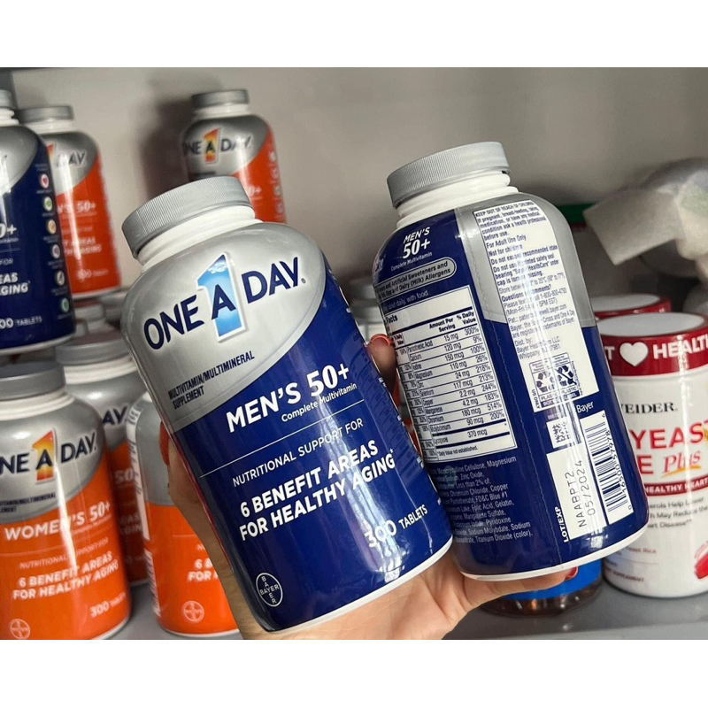 Viên uống vitamin tổng hợp one a day men 50+ date 2025