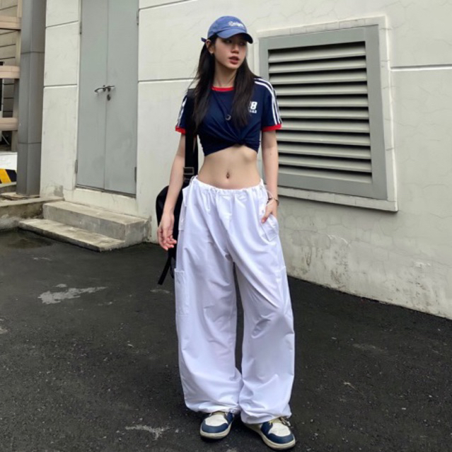 CESAR - NYLON CARGO PANT, QUẦN DÙ DÀI TÚI HỘP PHONG CÁCH Y2K