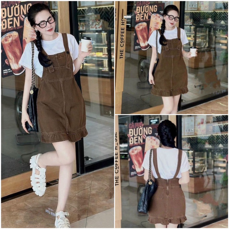 ❣️Xinh quá❣️ Yếm váy jeans dáng đuôi bèo cute🌷 xưởng XC jeans sẵn