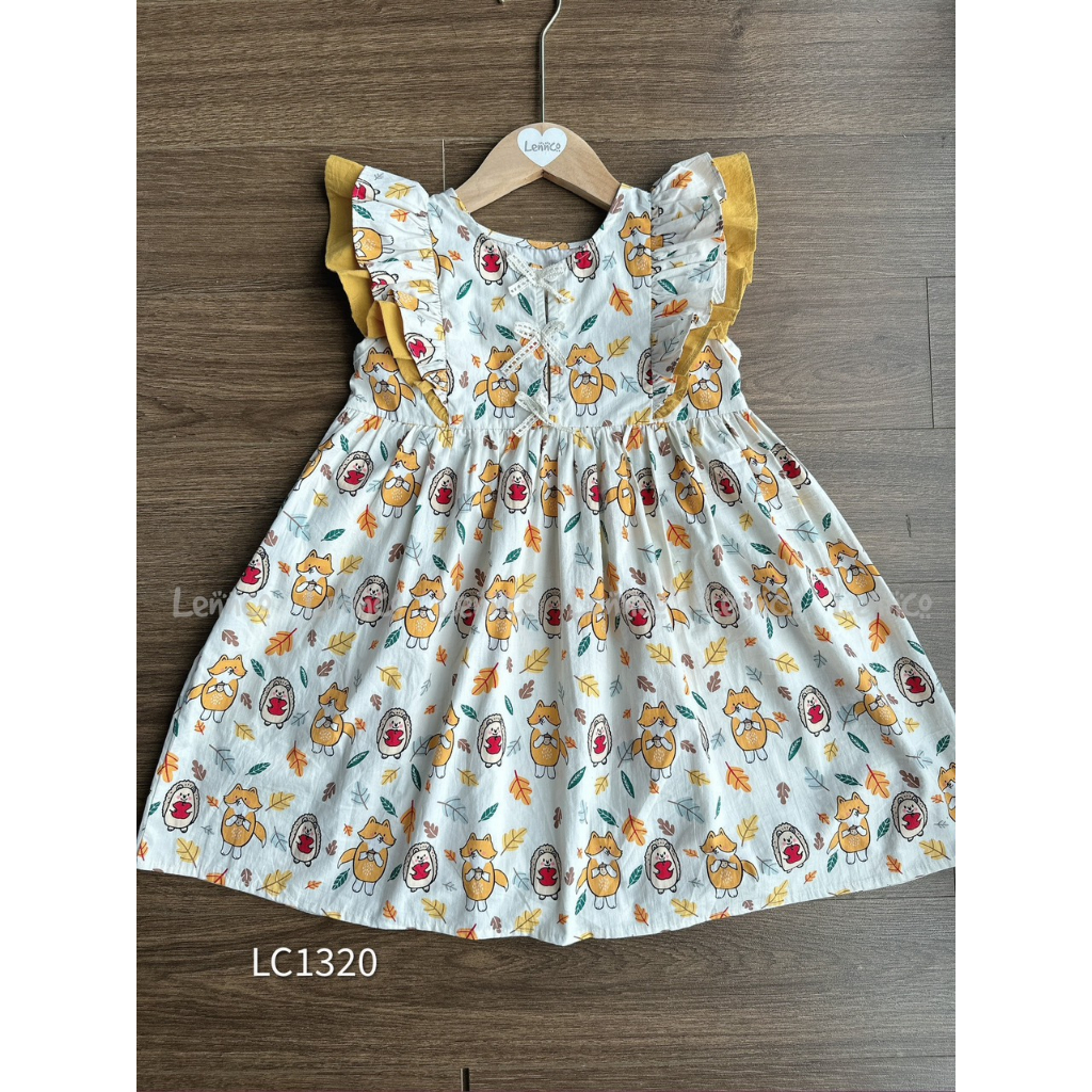 Váy Lennco hình con nhím vàng cho bé gái