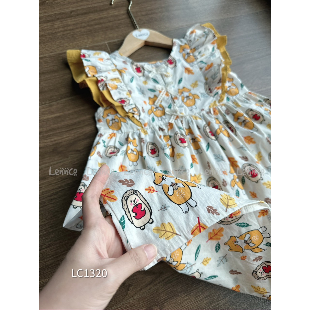 Váy Lennco hình con nhím vàng cho bé gái