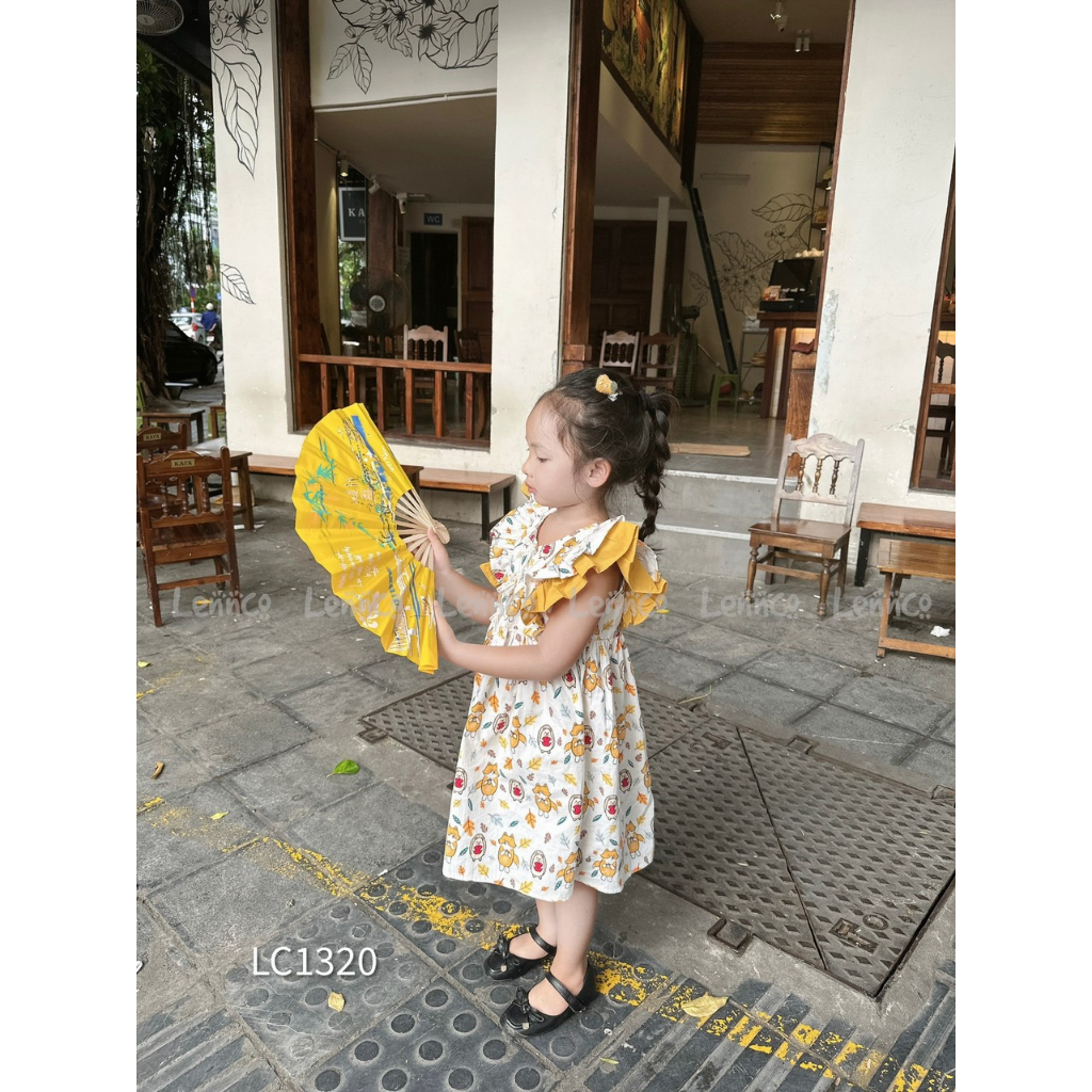 Váy Lennco hình con nhím vàng cho bé gái
