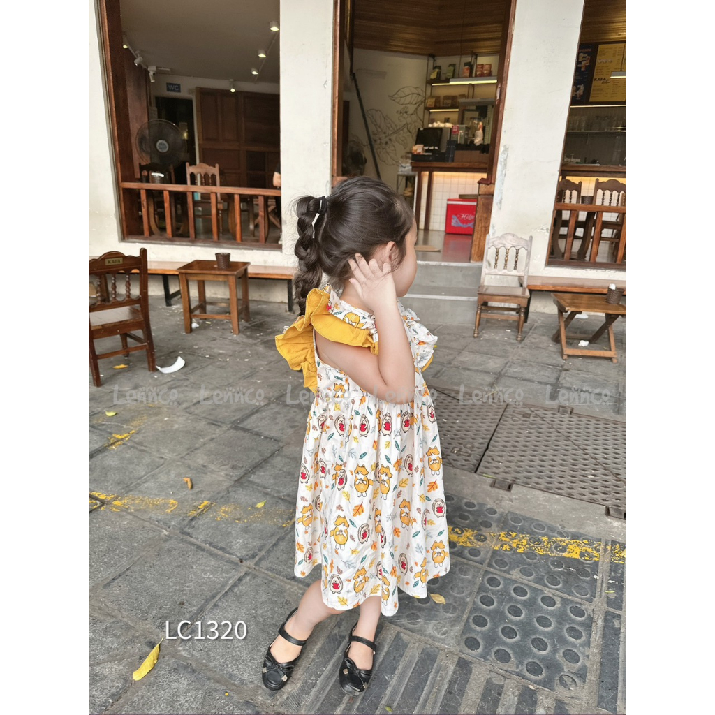 Váy Lennco hình con nhím vàng cho bé gái
