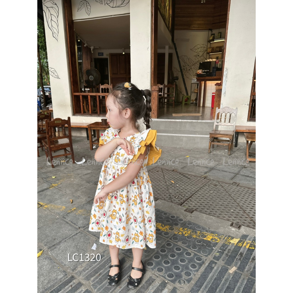 Váy Lennco hình con nhím vàng cho bé gái