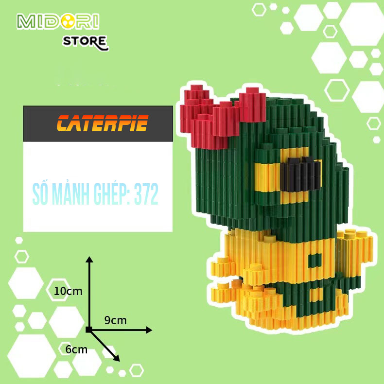 Mô hình Pokemon lắp ráp xếp hình mini giá rẻ: Pikachu, Bulbasaur, Psyduck...