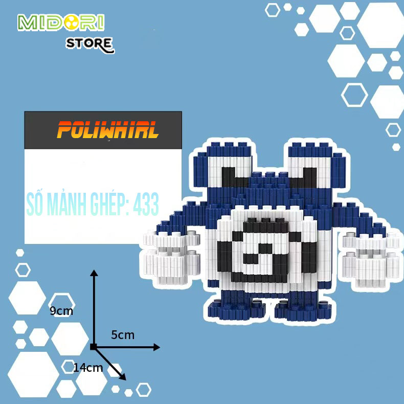 Mô hình Pokemon lắp ráp xếp hình mini giá rẻ: Pikachu, Bulbasaur, Psyduck...
