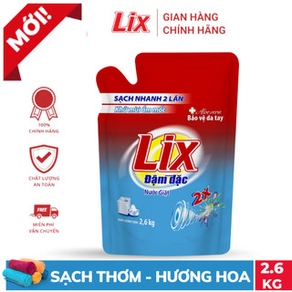 Nước giặt Lix hương hoa túi 2,6kg sạch thơm như mới NG262 nước giặt bảo vệ da tay - Lixco Việt Nam