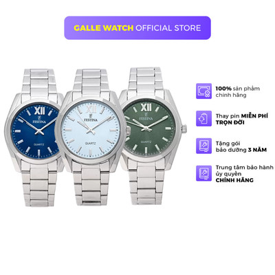 Đồng hồ nữ Festina Watch F20622 mặt kính Mineral, chống nước 5 ATM, dây thép đeo tay cao cấp chính hãng Thụy Sĩ