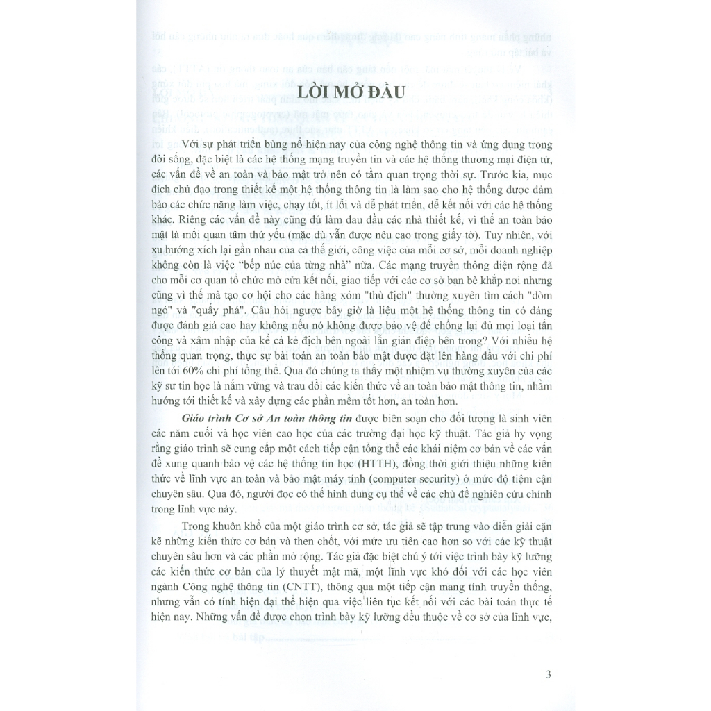 Sách - Giáo Trình Cơ Sở An Toàn Thông Tin
