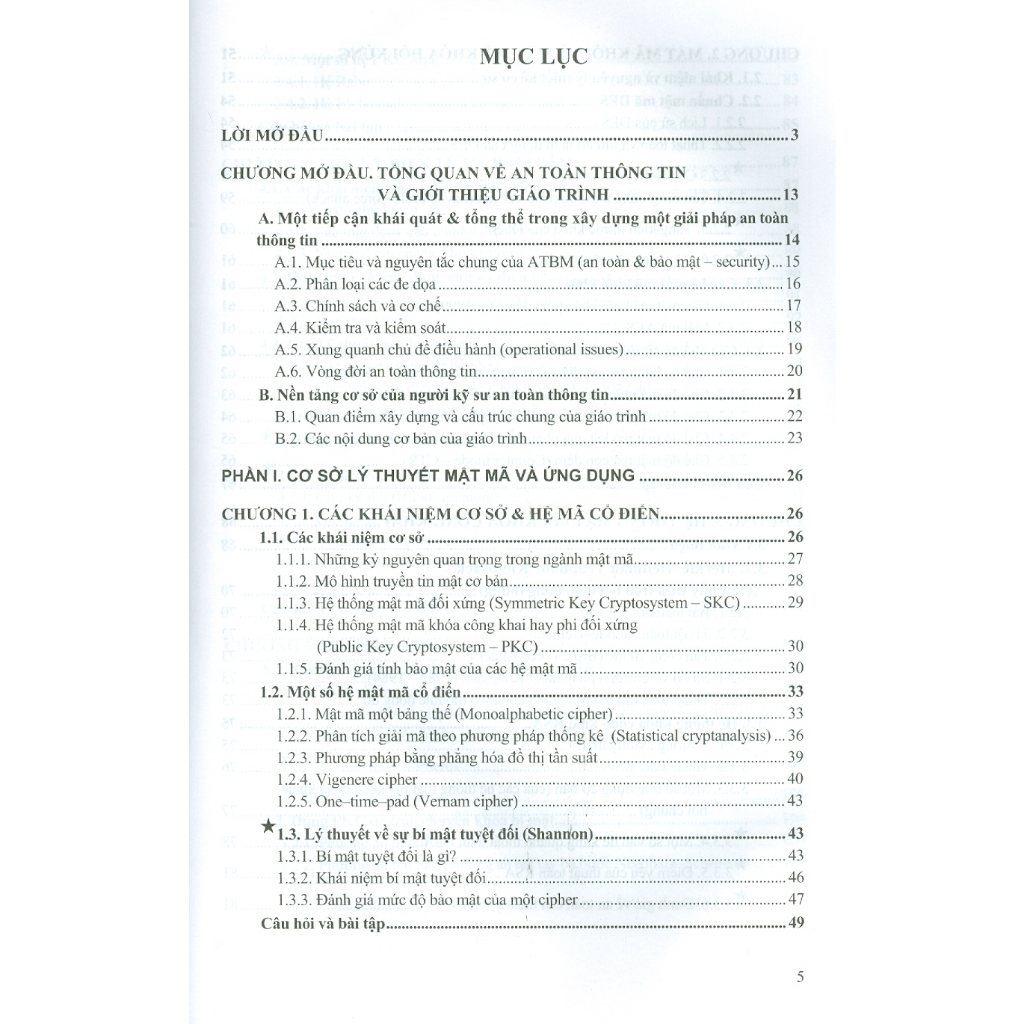 Sách - Giáo Trình Cơ Sở An Toàn Thông Tin