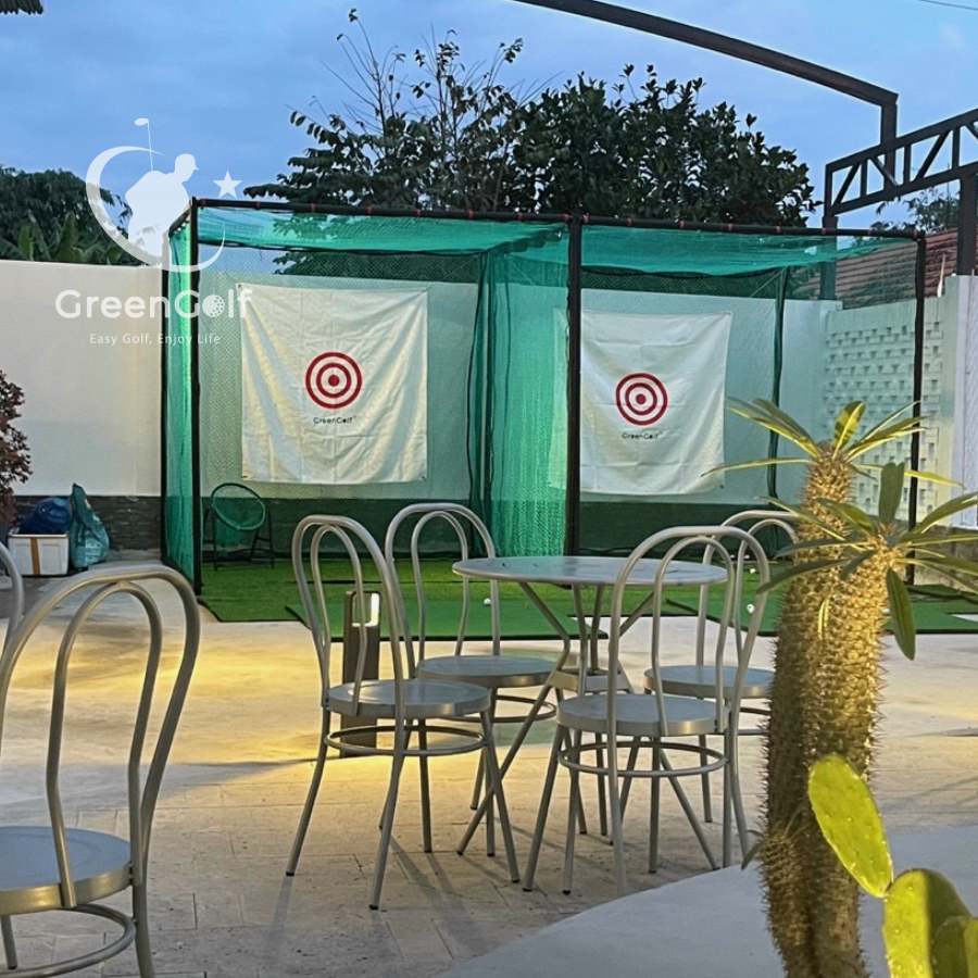 Khung  Tập Golf 2.5x2.5x2.5 - KGT25 - Hồng tâm, lưới may viền