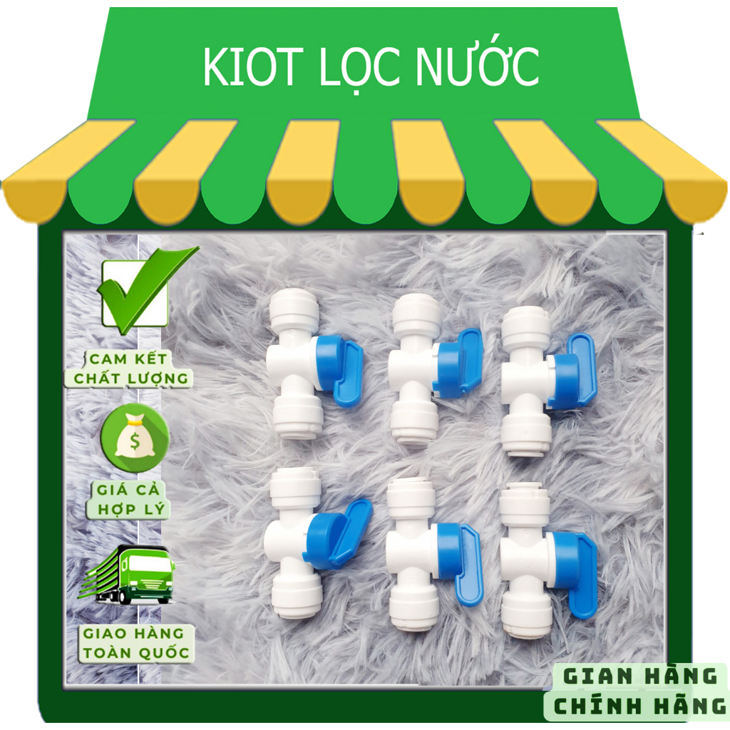 Van xả tay, van xả ngang phi 6mm, phi 10mm máy lọc nước