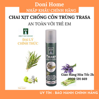 [SẴN HÀNG] Xịt chống muỗi/côn trùng tinh dầu tự nhiên Trasa - Công ty Tràm Dược - Đại lý chính thức